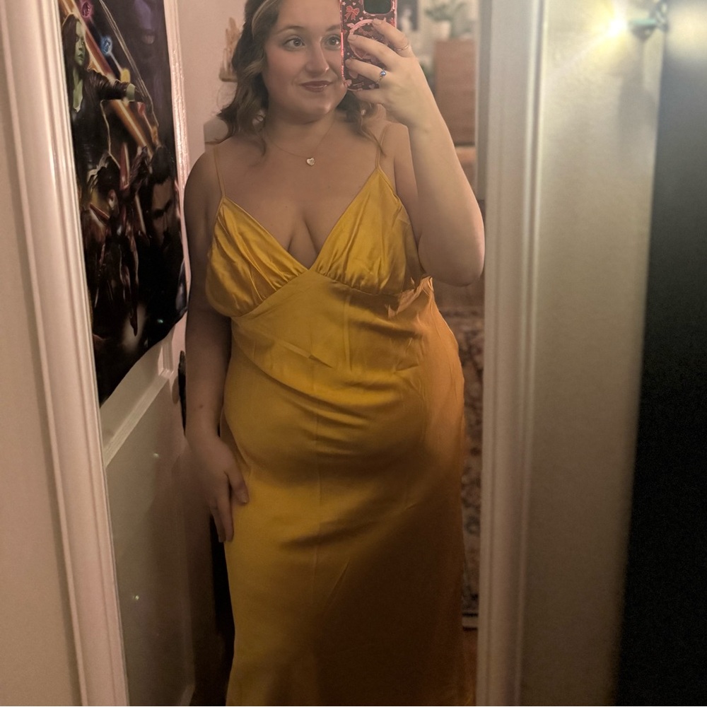 Abercrombie & Fitch Yellow Maxi Dress